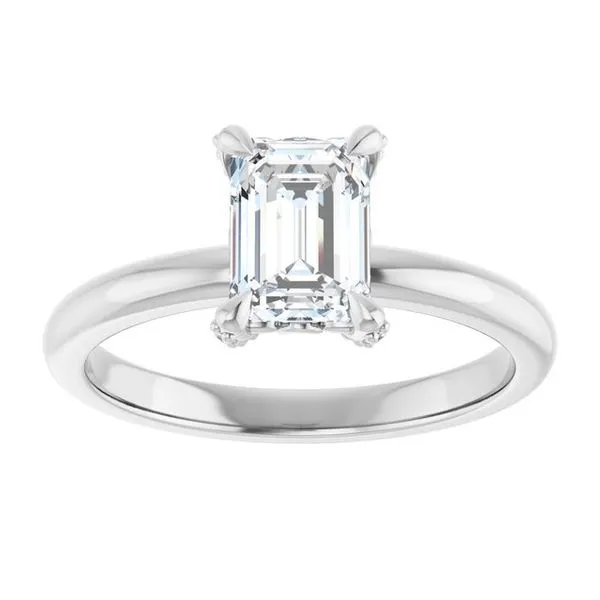 Claw-Prong Accented Engagement Ring Image 3 Raleigh Diamond Fine Jewelry Raleigh, NC