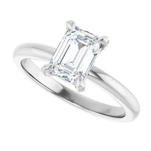 Claw-Prong Accented Engagement Ring Image 5 The Jewelry Source El Segundo, CA