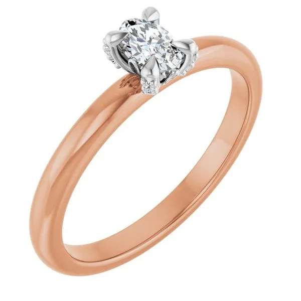 Claw-Prong Accented Engagement Ring
