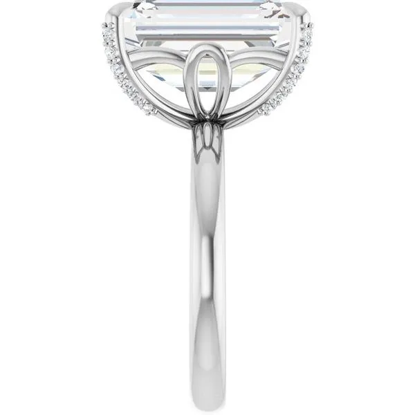 Claw-Prong Accented Engagement Ring Image 4 Stuart Benjamin & Co. Jewelry Designs San Diego, CA