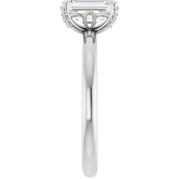 Claw-Prong Accented Engagement Ring Image 4 Clater Jewelers Louisville, KY
