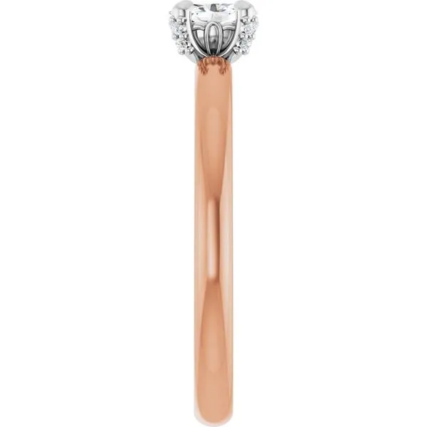 Claw-Prong Accented Engagement Ring Image 4 Don's Jewelry & Design Washington, IA