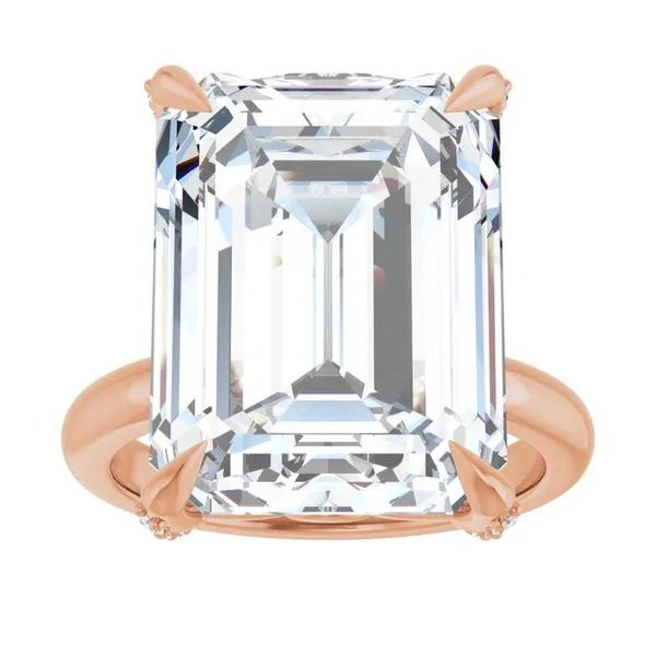 Claw-Prong Accented Engagement Ring Image 3 Michael Szwed Jewelers Longmeadow, MA