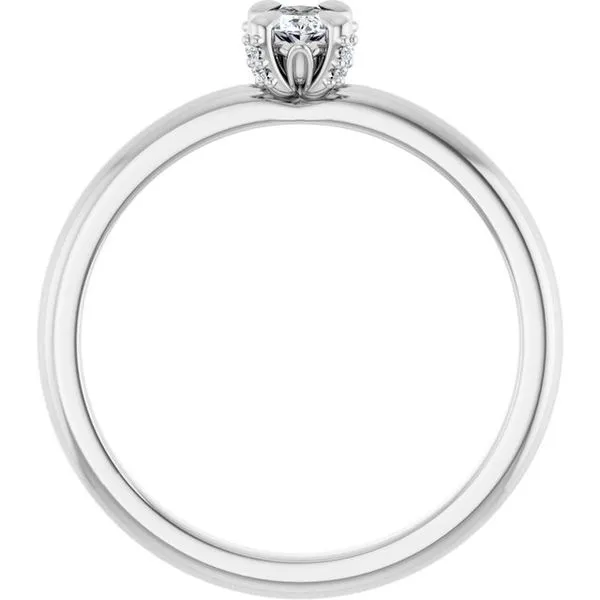 Claw-Prong Accented Engagement Ring Image 2 The Jewelry Source El Segundo, CA