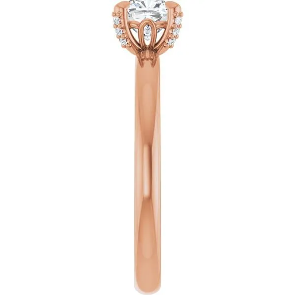 Claw-Prong Accented Engagement Ring Image 4 J. West Jewelers Round Rock, TX