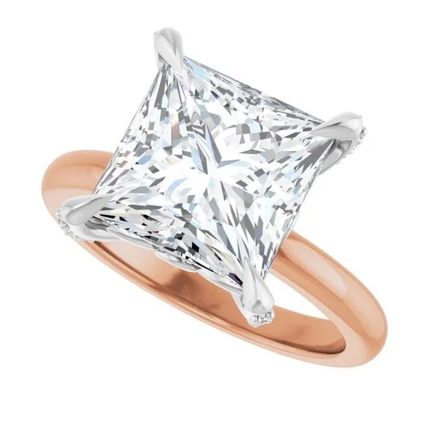 Claw-Prong Accented Engagement Ring Image 5 Raleigh Diamond Fine Jewelry Raleigh, NC