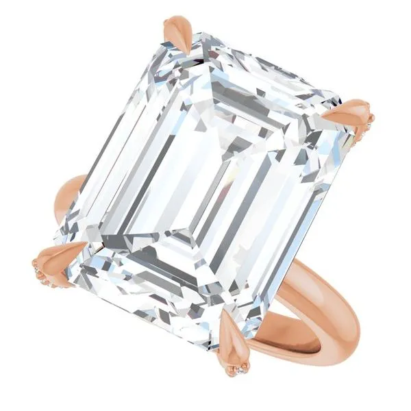 Claw-Prong Accented Engagement Ring Image 5 Collard Jewelers League City, TX