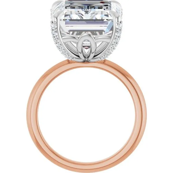 Claw-Prong Accented Engagement Ring Image 2 Don's Jewelry & Design Washington, IA