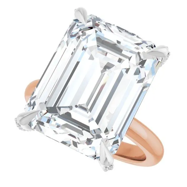 Claw-Prong Accented Engagement Ring Image 5 Ocean View Jewelers Millville, DE