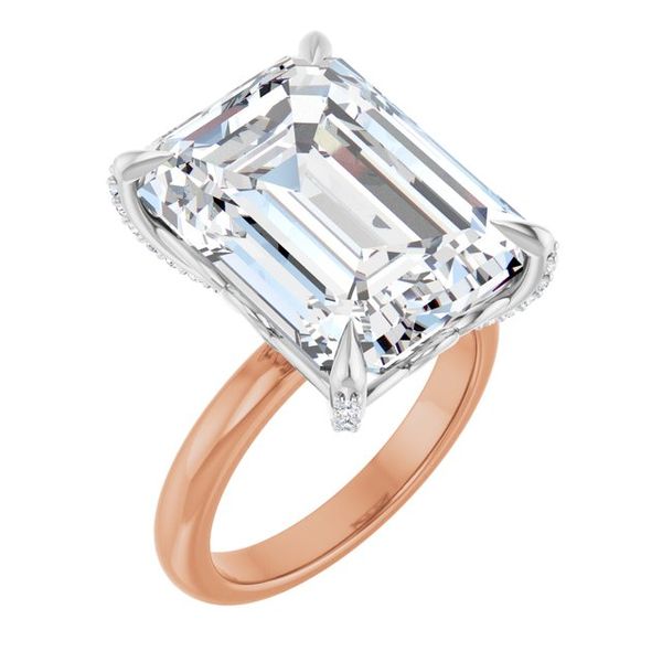 Claw-Prong Accented Engagement Ring