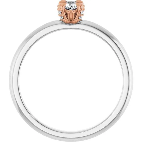 Claw-Prong Accented Engagement Ring Image 2 Don's Jewelry & Design Washington, IA