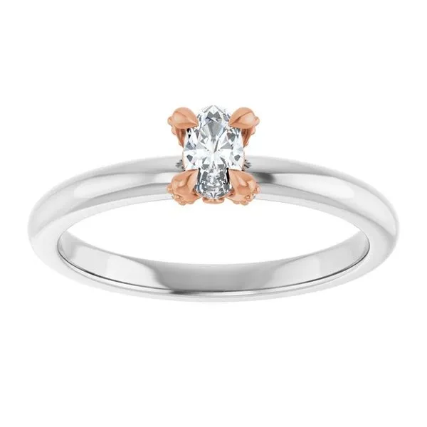 Claw-Prong Accented Engagement Ring Image 3 Clater Jewelers Louisville, KY