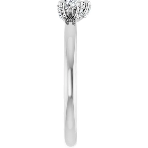 Claw-Prong Accented Engagement Ring Image 4 Austin's Fine Diamonds & Jewelry Lyndhurst, NJ
