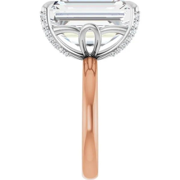 Claw-Prong Accented Engagement Ring Image 4 The Jewelry Source El Segundo, CA