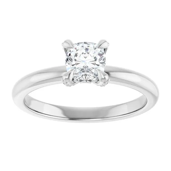 Claw-Prong Accented Engagement Ring Image 3 Clater Jewelers Louisville, KY