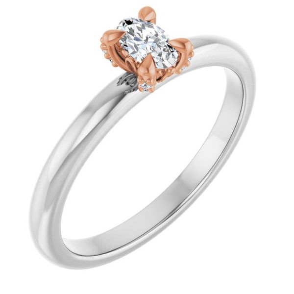 Claw-Prong Accented Engagement Ring