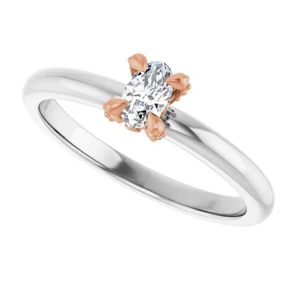 Claw-Prong Accented Engagement Ring Image 5 Clater Jewelers Louisville, KY