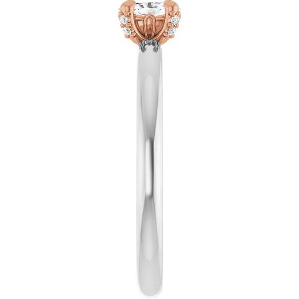 Claw-Prong Accented Engagement Ring Image 4 The Jewelry Source El Segundo, CA