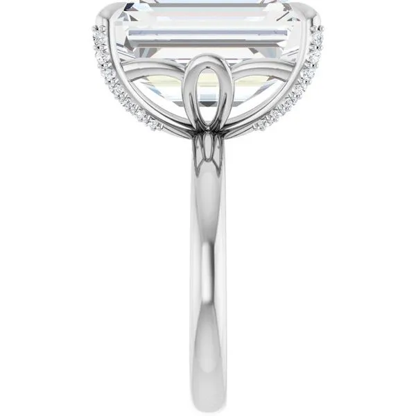 Claw-Prong Accented Engagement Ring Image 4 JF Jones Jewelers Rochester, NY