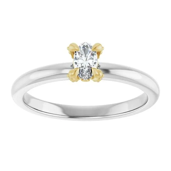 Claw-Prong Accented Engagement Ring Image 3 Shipley's Fine Jewelry Hampstead, MD