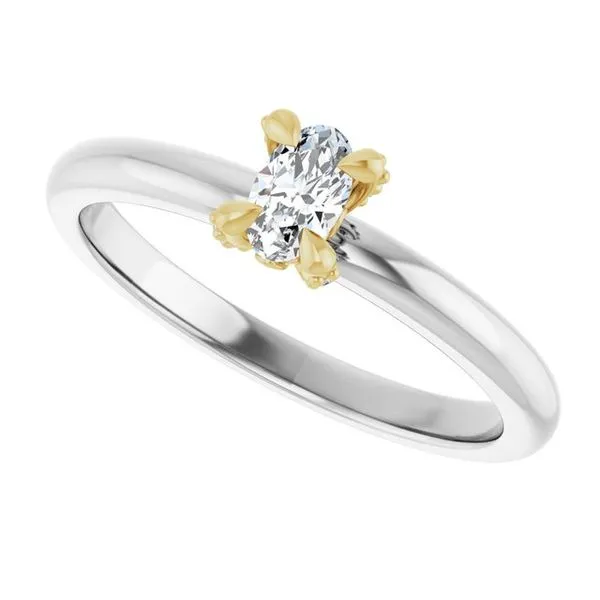 Claw-Prong Accented Engagement Ring Image 5 J. Thomas Jewelers Rochester Hills, MI