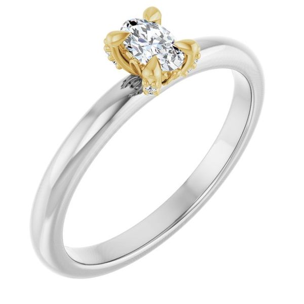 Claw-Prong Accented Engagement Ring