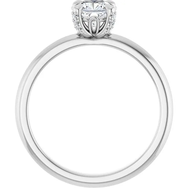 Claw-Prong Accented Engagement Ring Image 2 The Jewelry Source El Segundo, CA