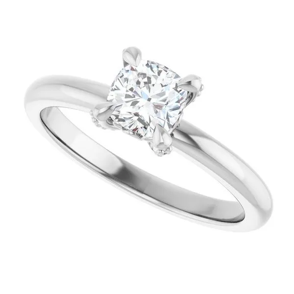 Claw-Prong Accented Engagement Ring Image 5 Clater Jewelers Louisville, KY
