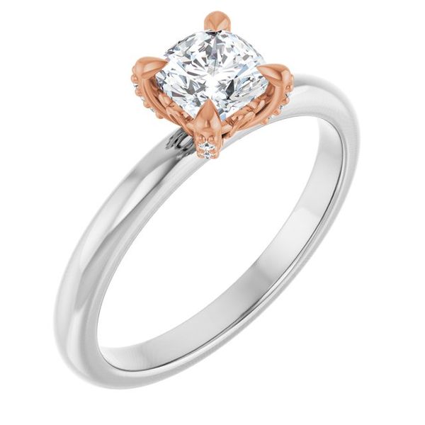 Claw-Prong Accented Engagement Ring