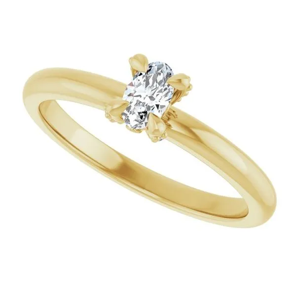 Claw-Prong Accented Engagement Ring Image 5 Ocean View Jewelers Millville, DE