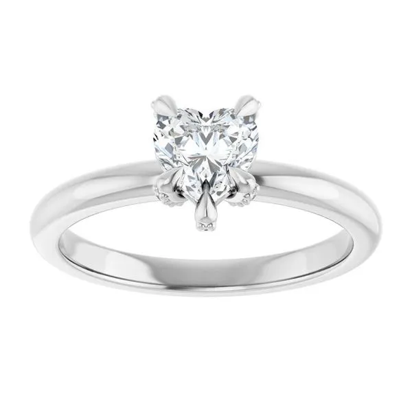 Claw-Prong Accented Engagement Ring Image 3 Vulcan's Forge LLC KANSAS CITY, MO