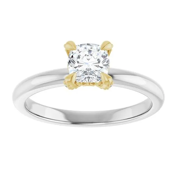 Claw-Prong Accented Engagement Ring Image 3 Banks Jewelers Burnsville, NC
