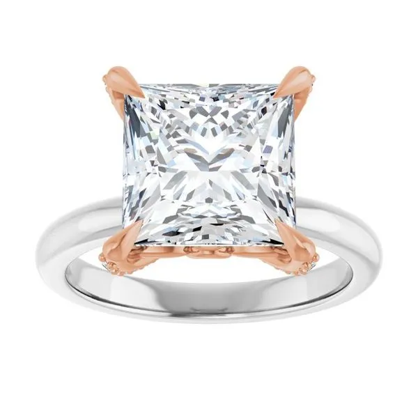 Claw-Prong Accented Engagement Ring Image 3 Raleigh Diamond Fine Jewelry Raleigh, NC