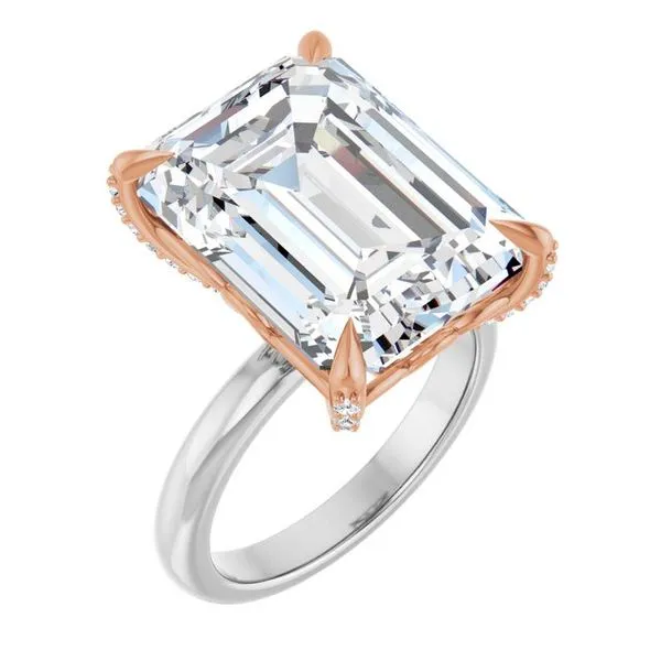 Claw-Prong Accented Engagement Ring