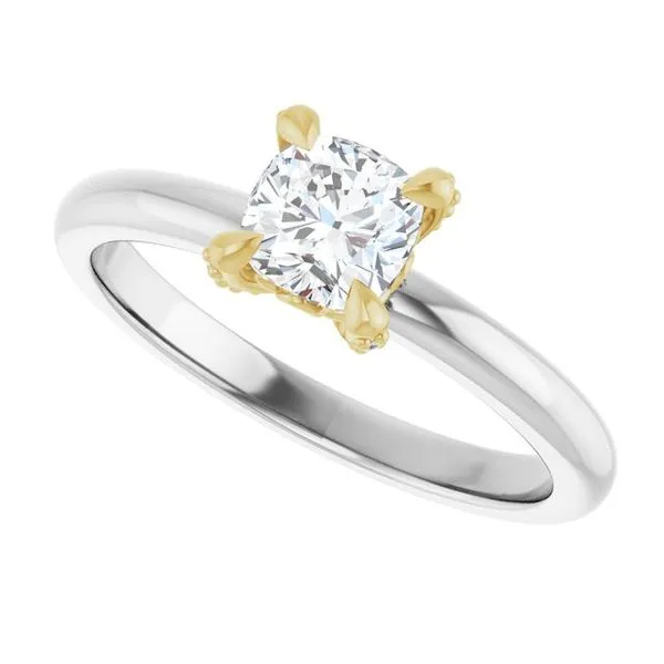 Claw-Prong Accented Engagement Ring Image 5 JF Jones Jewelers Rochester, NY