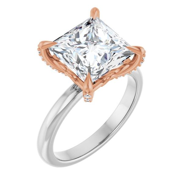 Claw-Prong Accented Engagement Ring