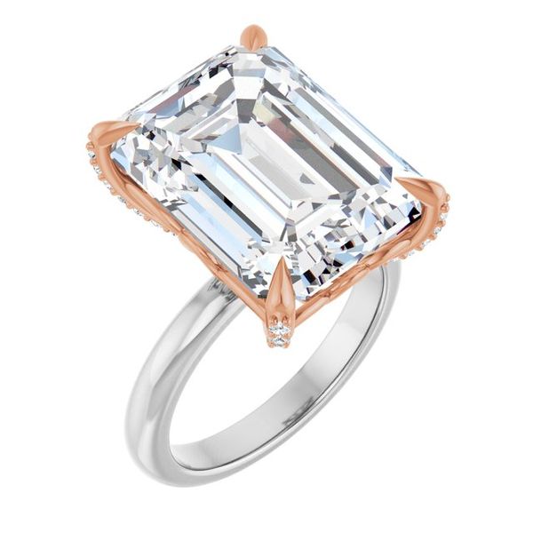 Claw-Prong Accented Engagement Ring