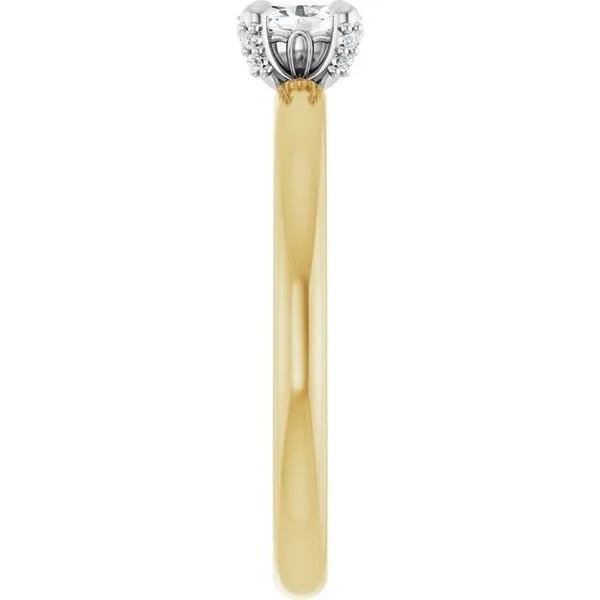 Claw-Prong Accented Engagement Ring Image 4 Raleigh Diamond Fine Jewelry Raleigh, NC