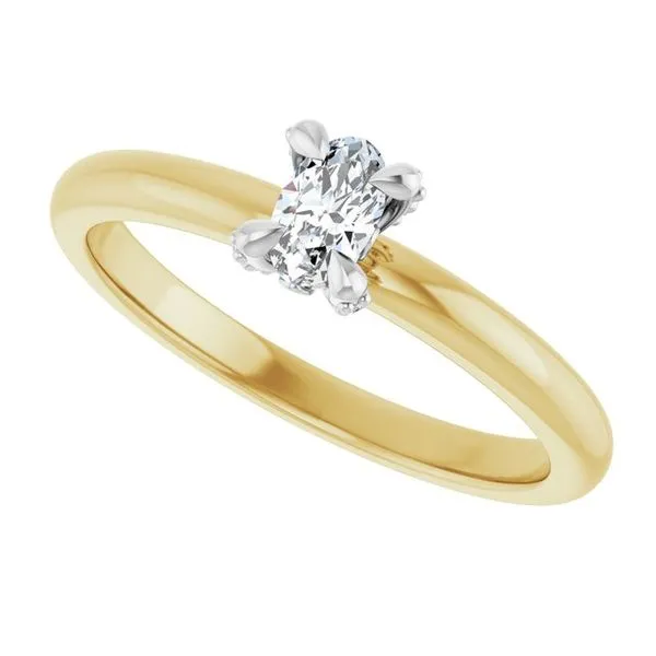 Claw-Prong Accented Engagement Ring Image 5 Northwood Jewelers Northwood, OH