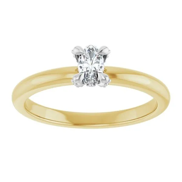 Claw-Prong Accented Engagement Ring Image 3 Don's Jewelry & Design Washington, IA