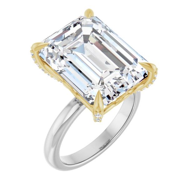 Claw-Prong Accented Engagement Ring