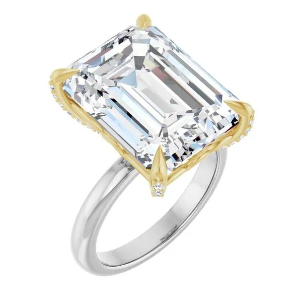 Claw-Prong Accented Engagement Ring Ocean View Jewelers Millville, DE