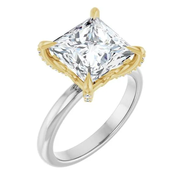 Claw-Prong Accented Engagement Ring JF Jones Jewelers Rochester, NY