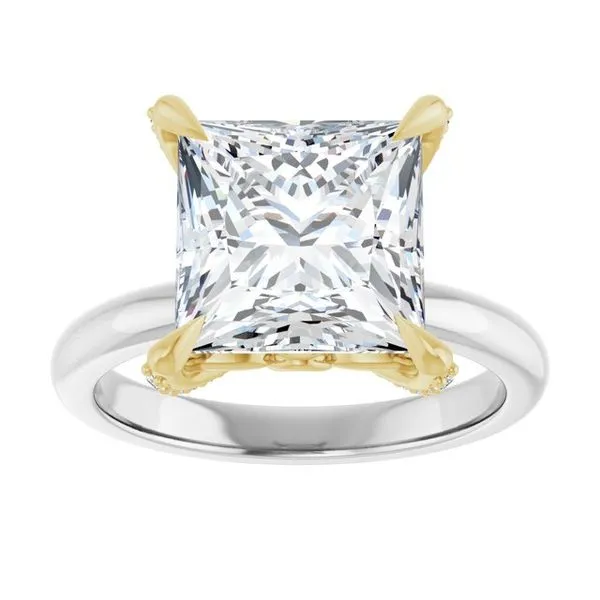 Claw-Prong Accented Engagement Ring Image 3 Shipley's Fine Jewelry Hampstead, MD