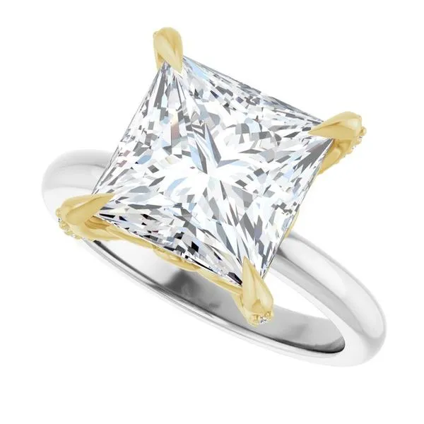 Claw-Prong Accented Engagement Ring Image 5 Don's Jewelry & Design Washington, IA