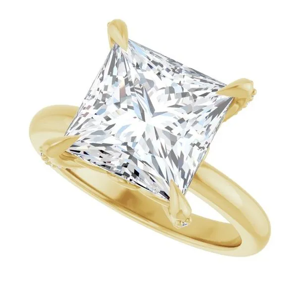 Claw-Prong Accented Engagement Ring Image 5 Ocean View Jewelers Millville, DE