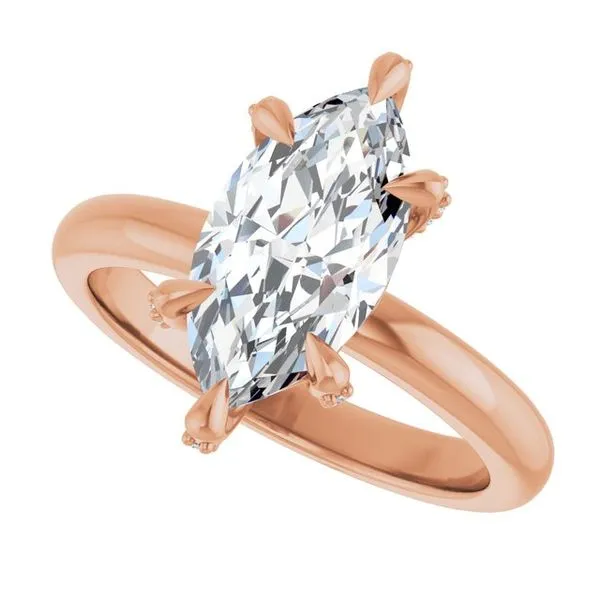 Claw-Prong Accented Engagement Ring Image 5 JF Jones Jewelers Rochester, NY