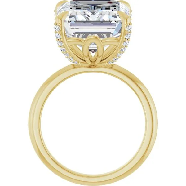 Claw-Prong Accented Engagement Ring Image 2 Clater Jewelers Louisville, KY