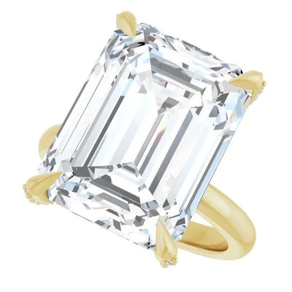 Claw-Prong Accented Engagement Ring Image 5 J. West Jewelers Round Rock, TX