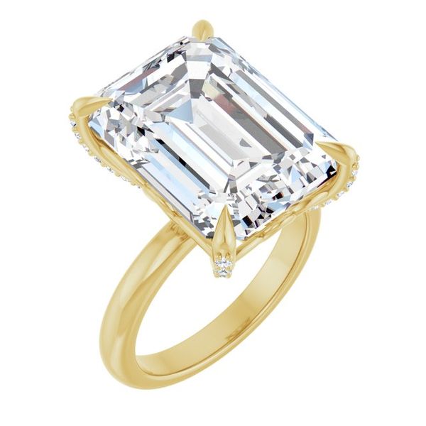 Claw-Prong Accented Engagement Ring